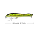 1Pcs/lot Popper Fishing Lure 8.3cm/6g Fishing