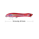 1Pcs/lot Popper Fishing Lure 8.3cm/6g Fishing