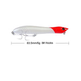 1Pcs/lot Popper Fishing Lure 8.3cm/6g Fishing