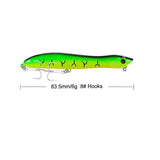 1Pcs/lot Popper Fishing Lure 8.3cm/6g Fishing