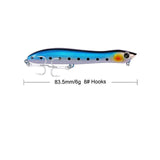 1Pcs/lot Popper Fishing Lure 8.3cm/6g Fishing